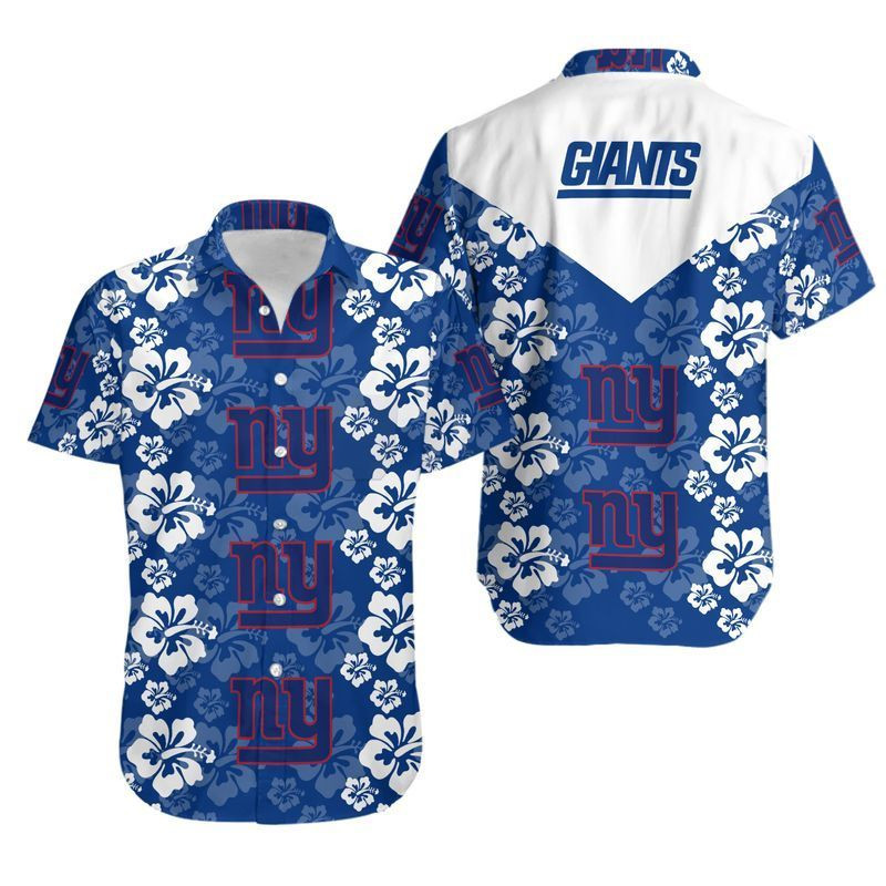 New York Giants Flowers Hawaii Shirt And Shorts Summer Collection H97