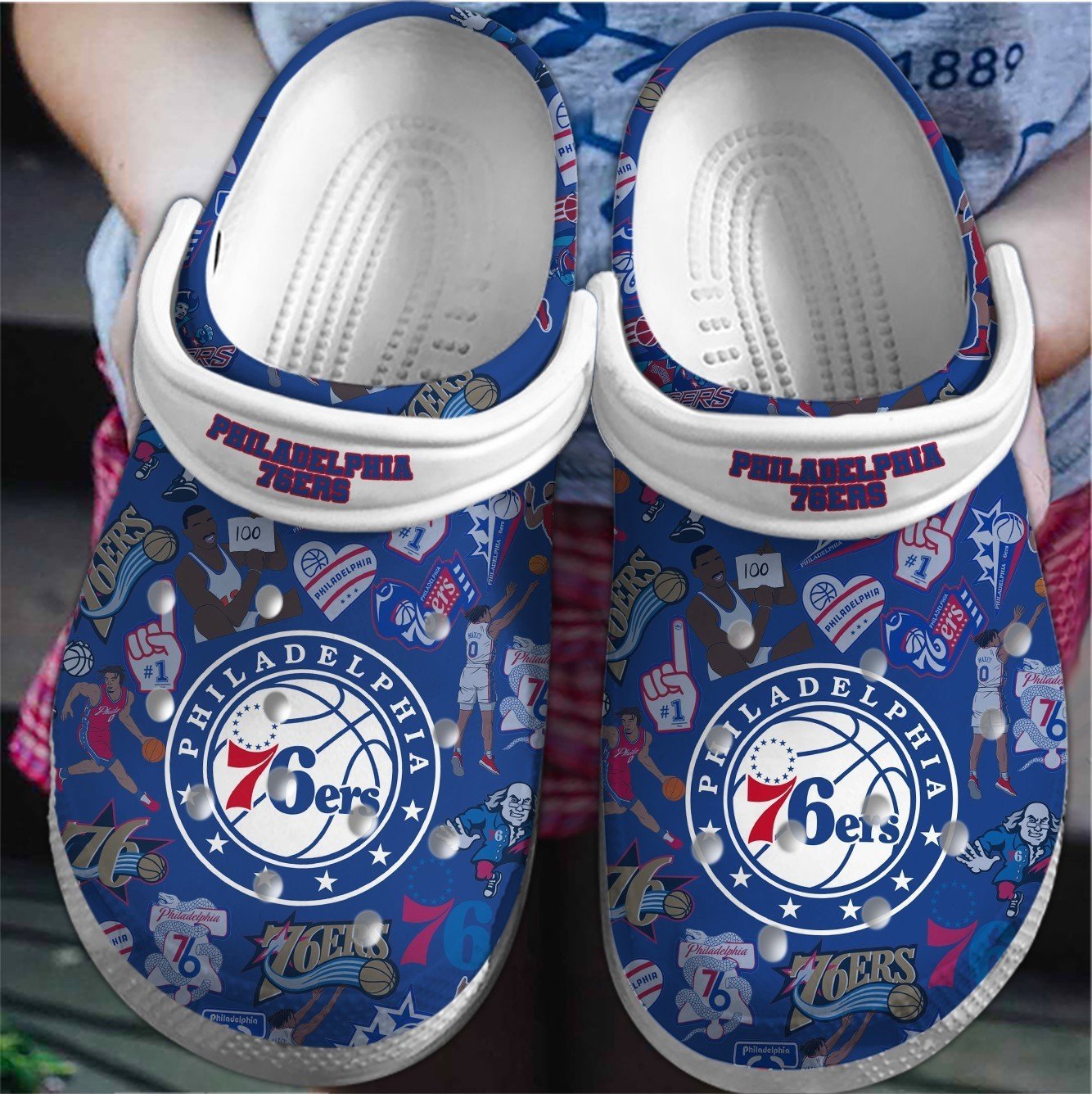 PhiladElvis Presley Musichia 76ers NBA Sport Crocss Crocband Clogs Shoes Comfortable For Men Women and Kids