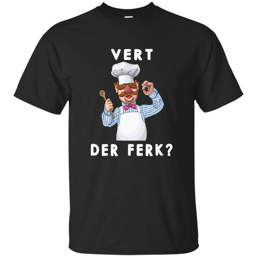 AGR Vert Der ferk Shirt Swedish Chef Tshirt Apron Kitchen Clothing Mens Cotton T-Shirt