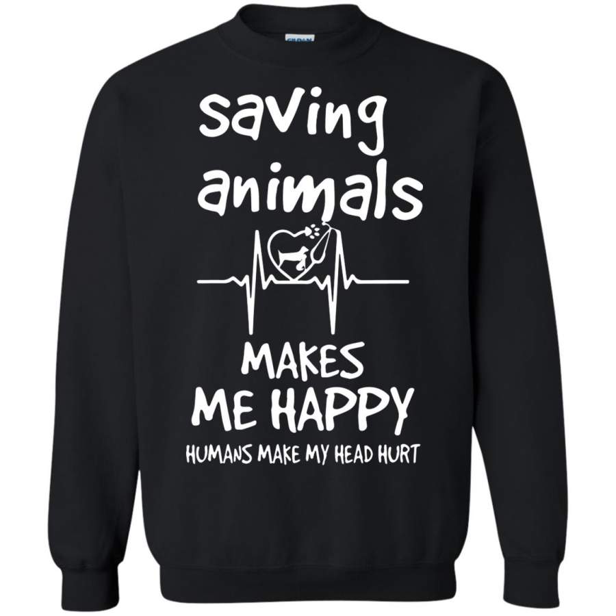 Saving Animals Make Me Happy Sweatshirt – Moano Store