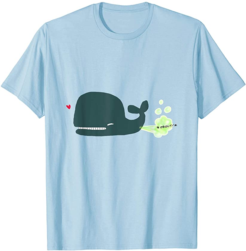 Funny Whale Fart Bathroom Humor T-Shirt