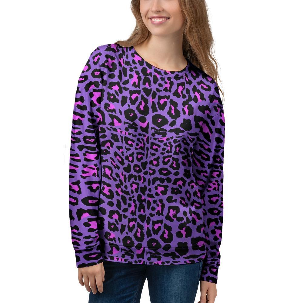 Purple Leopard Women’S Sweatshirt