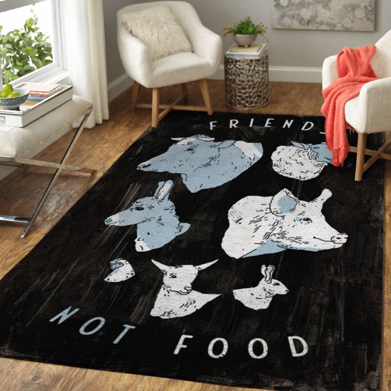 Vegan Vegetarian Animals – Animals Area Rug Carpet