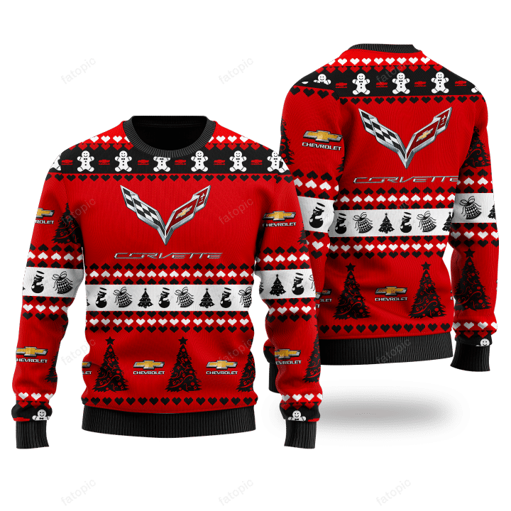 CHEVROLET CORVETTE WOOL SWEATER VER 1  (RED) TN031222