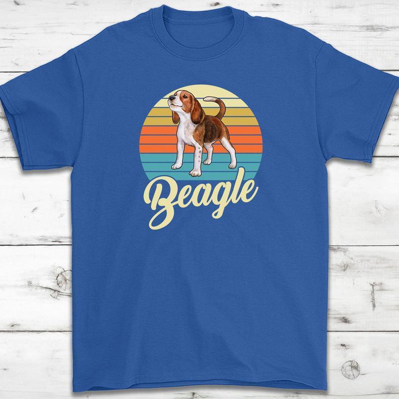 Beagle 1970s Vintage Retro T-Shirt Gift Dog Lover Tee