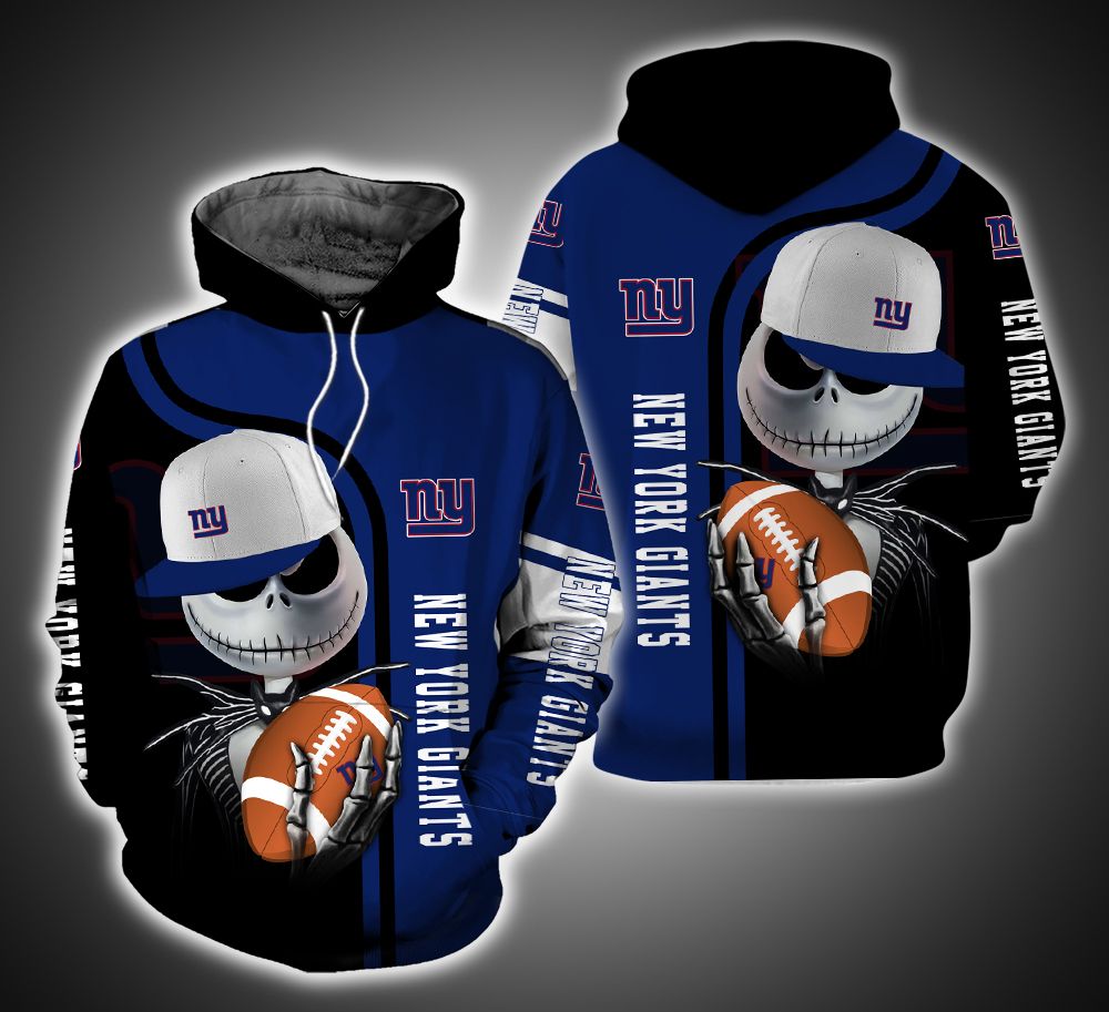 New York Giants And Jack Skellington TA01 3D Printed Hoodie