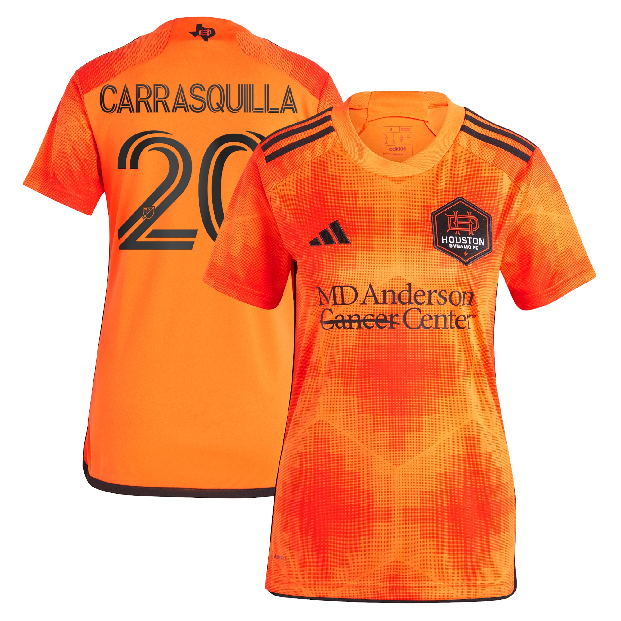 Adalberto Carrasquilla Houston Dynamo FC Women's 2023 El Sol Replica Jersey – Orange