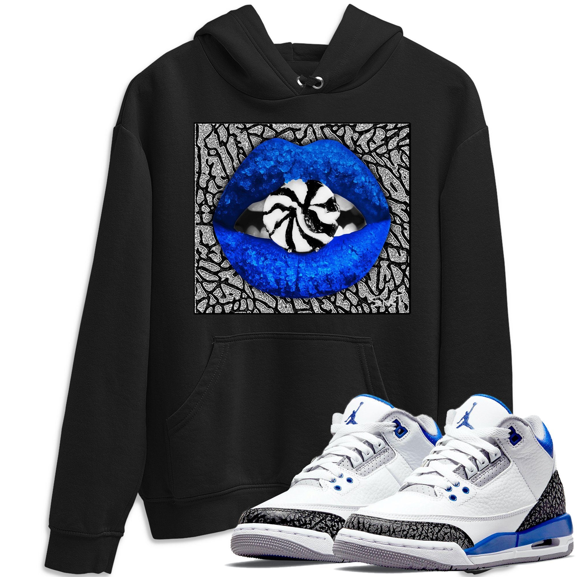 Lips Candy Hoodie – Air Jordan 3 Racer Blue