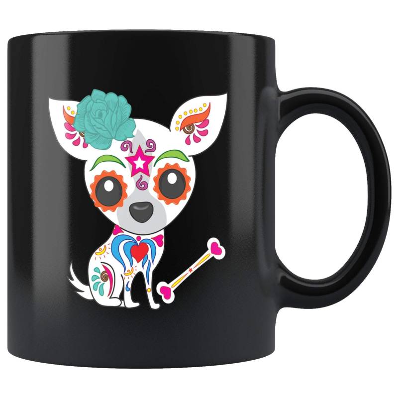 Sugar-Skull Mexican Chihuahua Coffee Mug