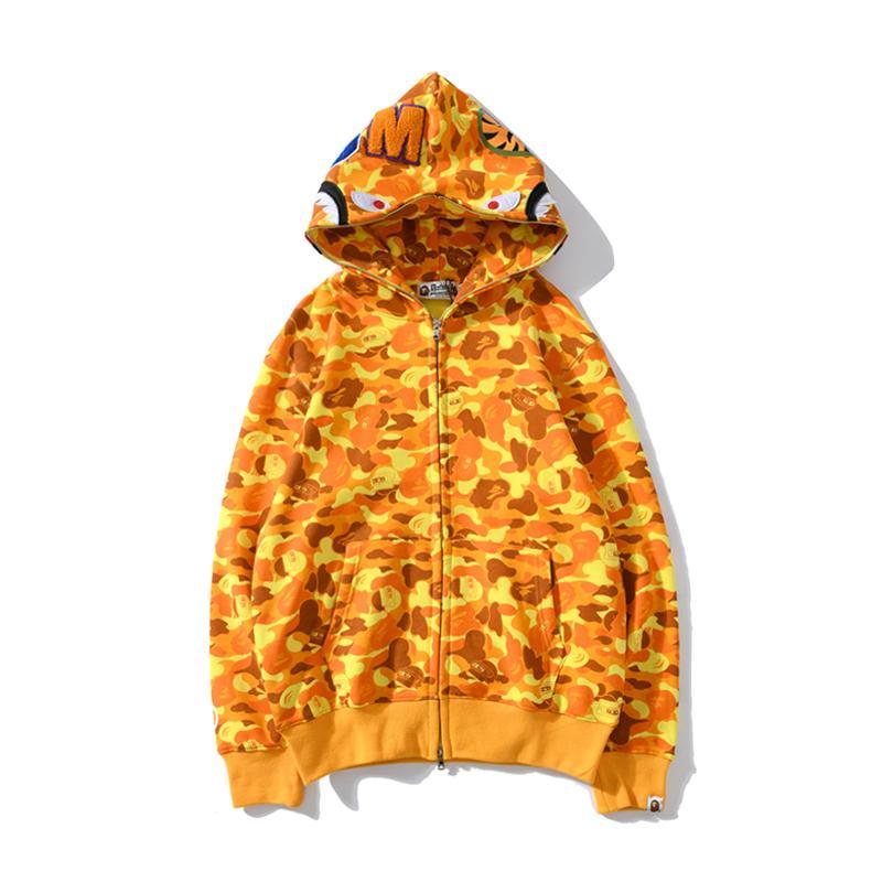 Bape X Pubg Shark Pullover Hoodie Camo Yellow Hdcp6399