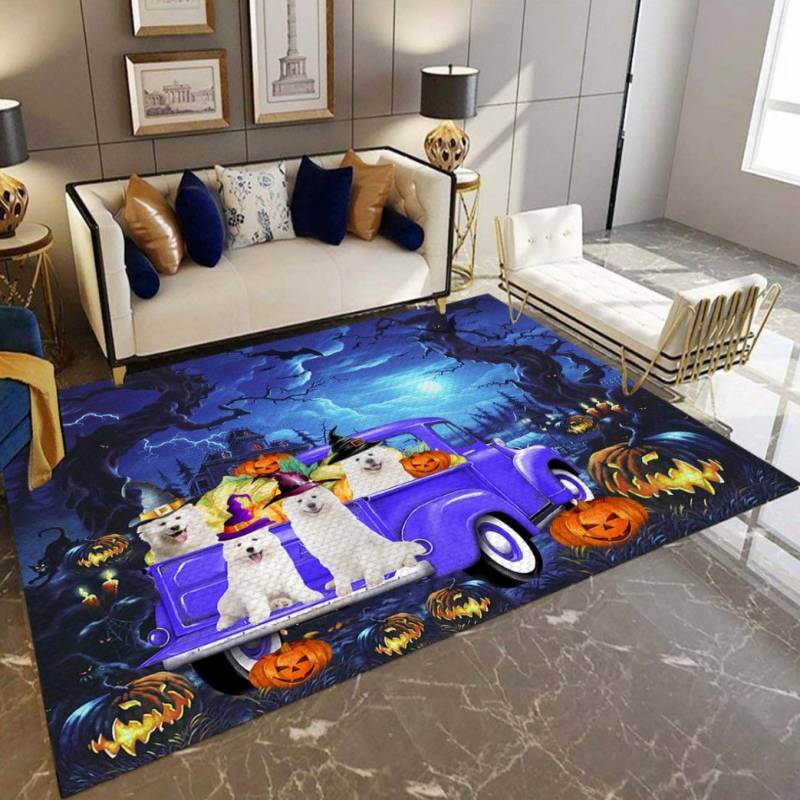 Samoyed Halloween Night D2708 Rectangle Rug