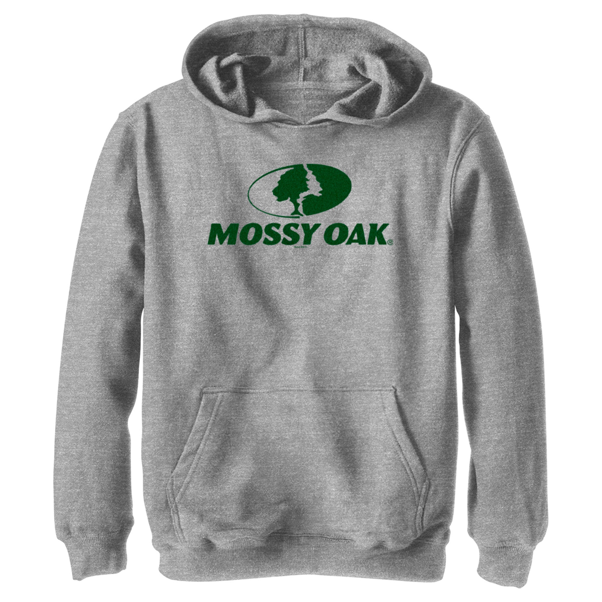 Boy’S Mossy Oak Forest Green Classic Logo Pull Over Hoodie