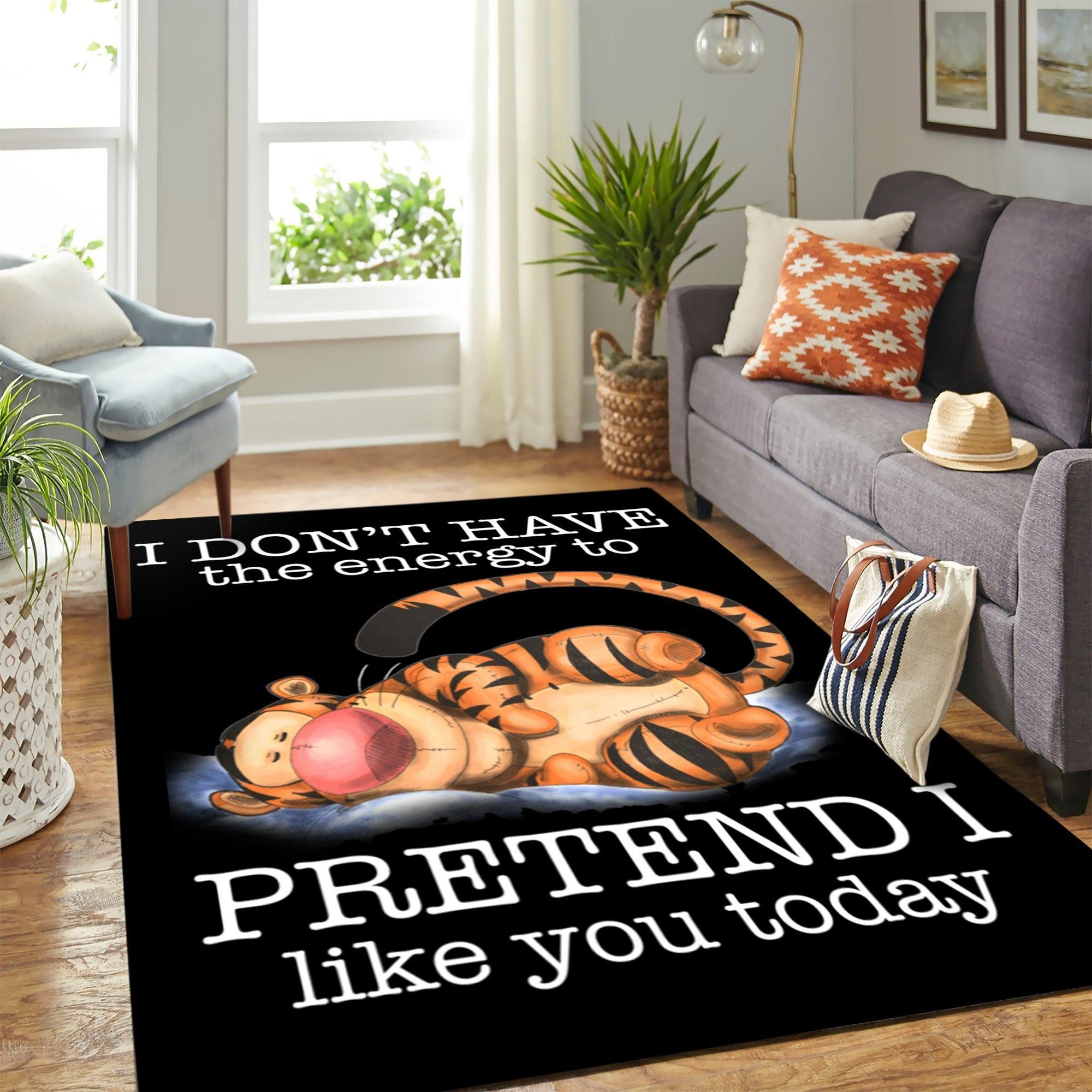 Tigger Cute Quote Carpet Area Rug – Home Decor – Bedroom Living Room Décor