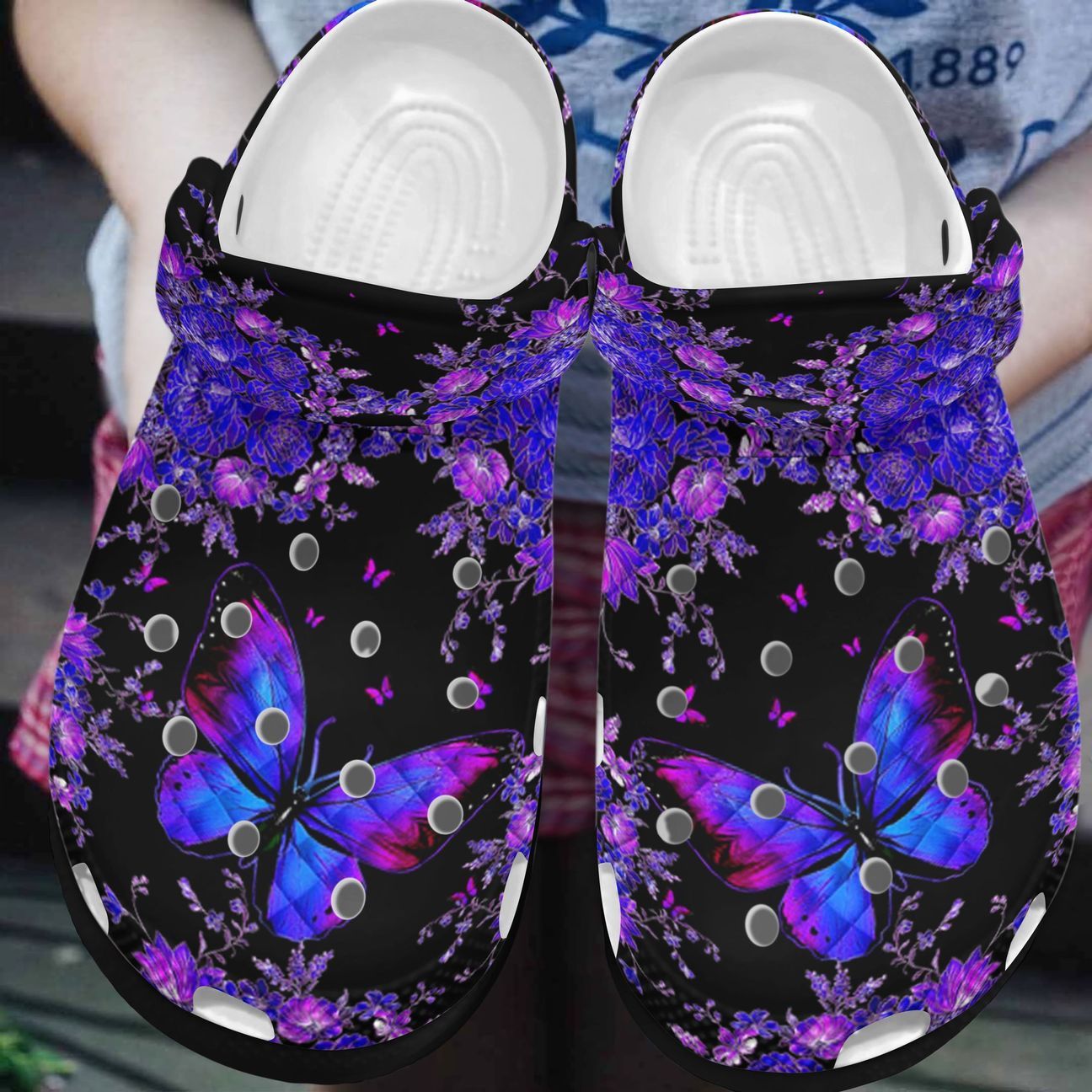 Butterfly Personalized Clog, Custom Name, Text, Color, Number Fashion Style For Women, Men, Kid, Print 3D Power Butterfly