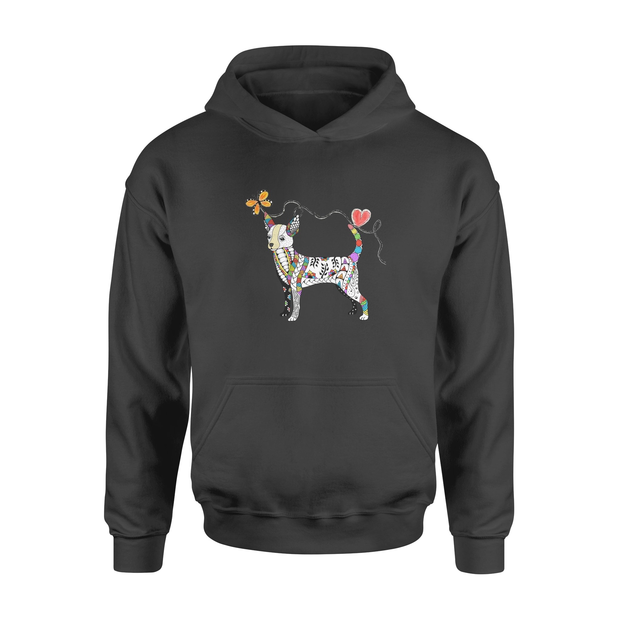 Zentangle rainbow chihuahua – Standard Hoodie, Gift for you, gift for her, gift for him, gift for dog lover, gift for Chihuahua lover