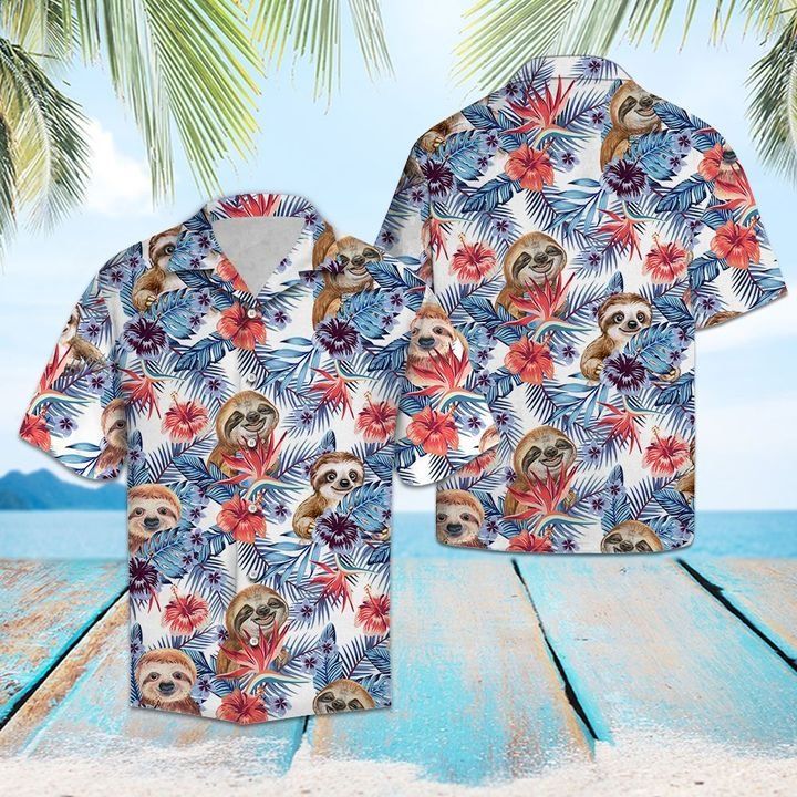 Sloth Tropical Hawaiian Shirt Ha89892