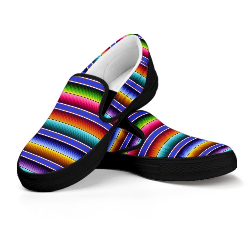 Baja Serape Mexican Men’S Slip On Sneakers