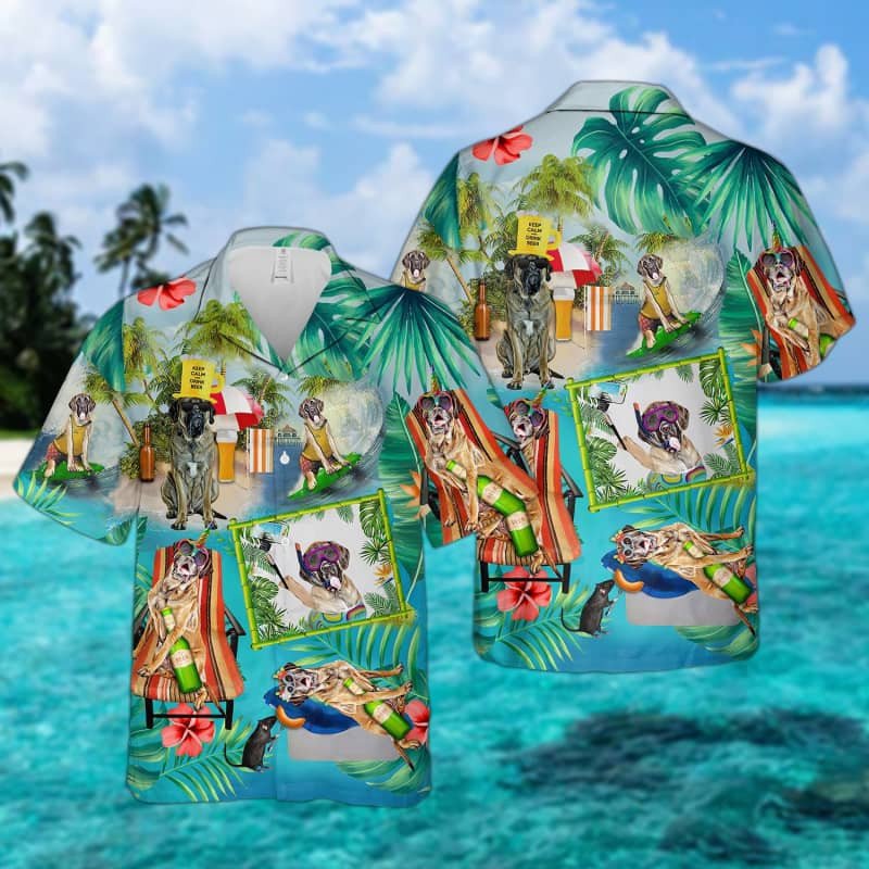 Felacia English Mastiff Surfing Hawaii Shirt Ha50753