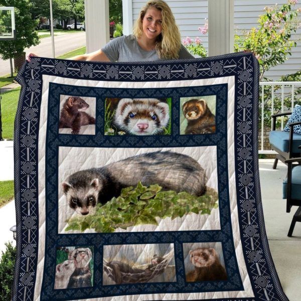 Ferret Quiani20004 3D Quilt Blanket HGM9