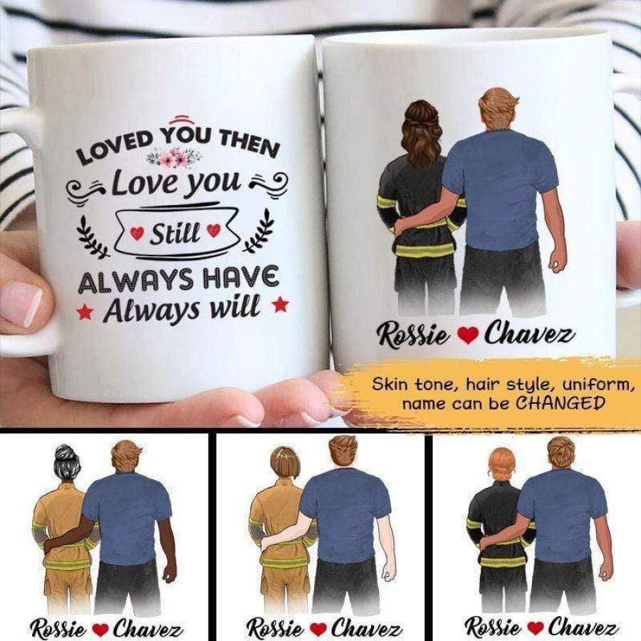 TRL – Female Firefighter Couple Personalized Mug