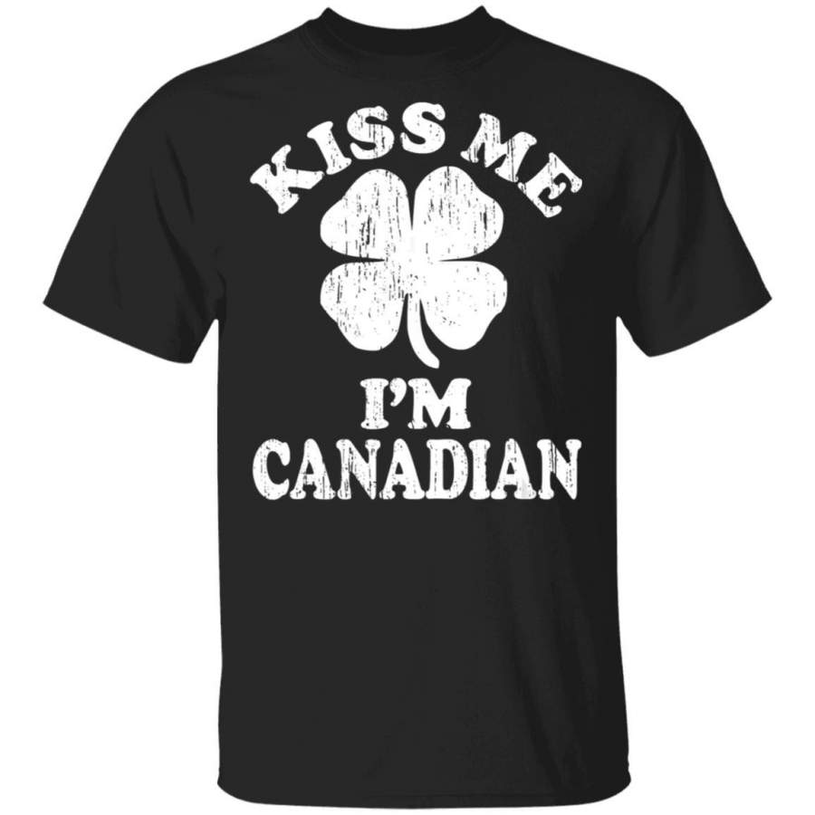 Vintage kiss me i’m Canadian shamrock st patricks day T Shirt Saint Paddys Patricks Tshirt Lucky Shirts Drink Green Beer Irish Gifts Funny Tee