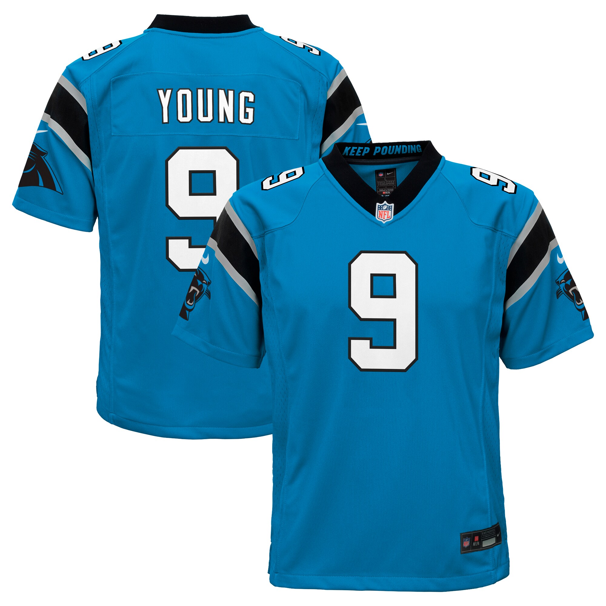 Bryce Young Carolina Panthers Youth Game Jersey – Blue