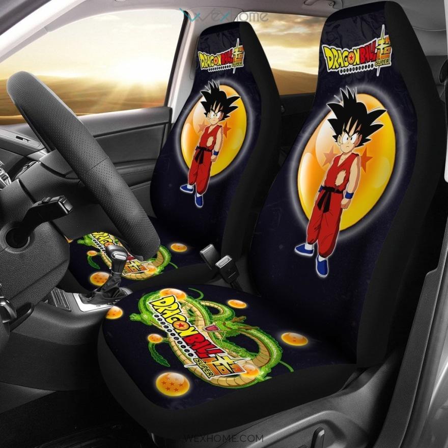 Goku Fighting Shenron Dragon Ball Anime Art Car Seat Covers