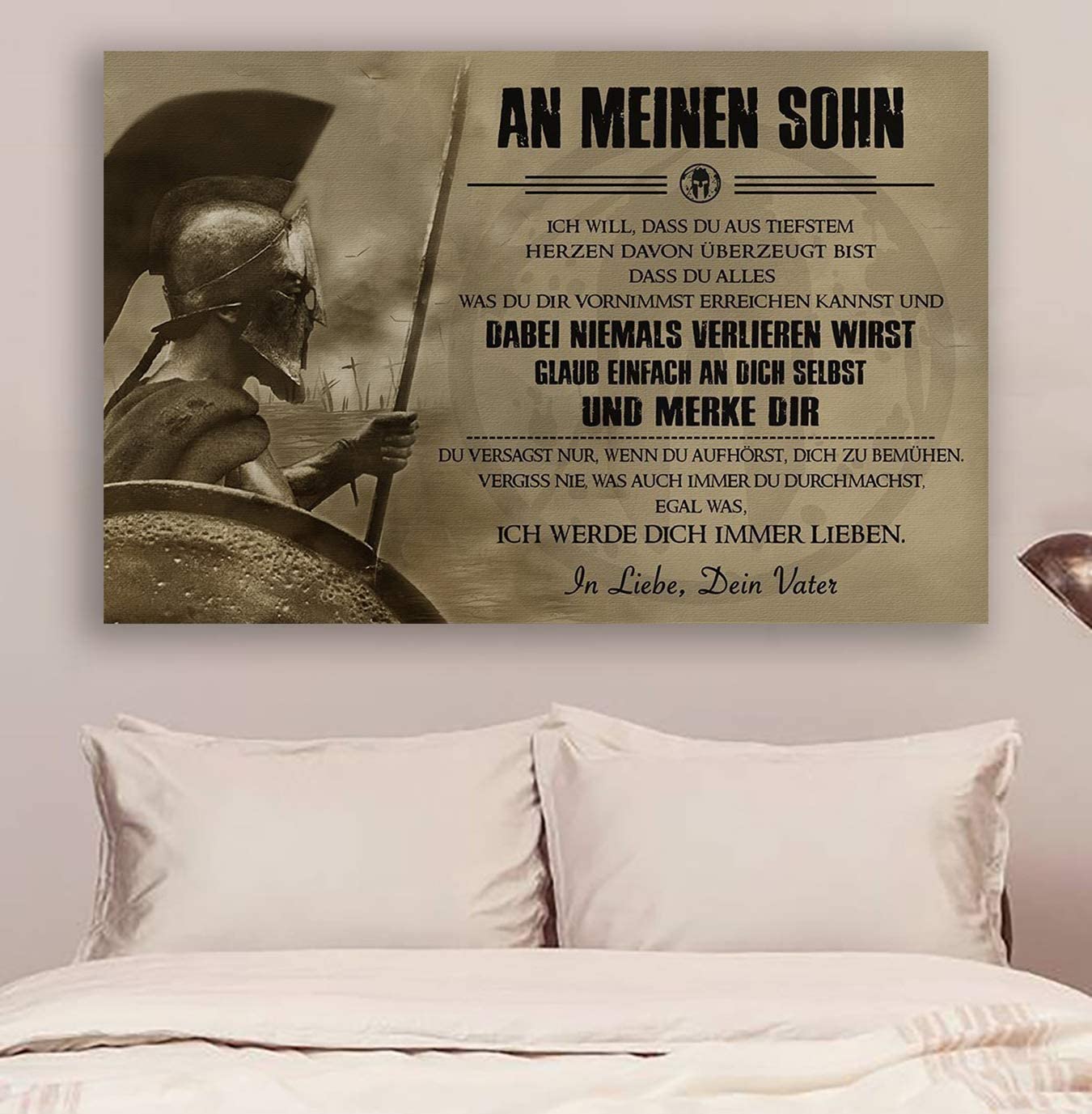 Poster for Room Aesthetic -Command Strips Wall Decor – Cv1195 Lda Spartan Poster – Dad to Son – Germany