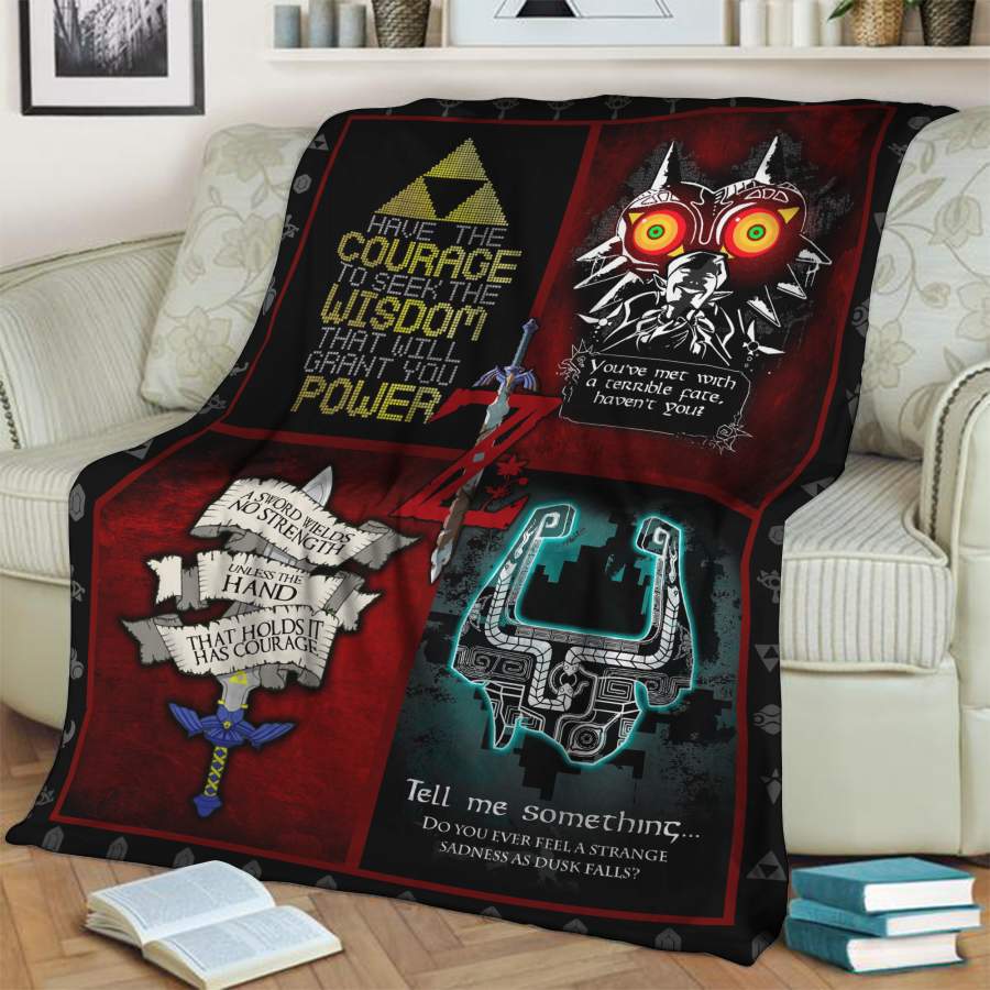 The Legend Of Zelda Quotes 3D Throw Blanket