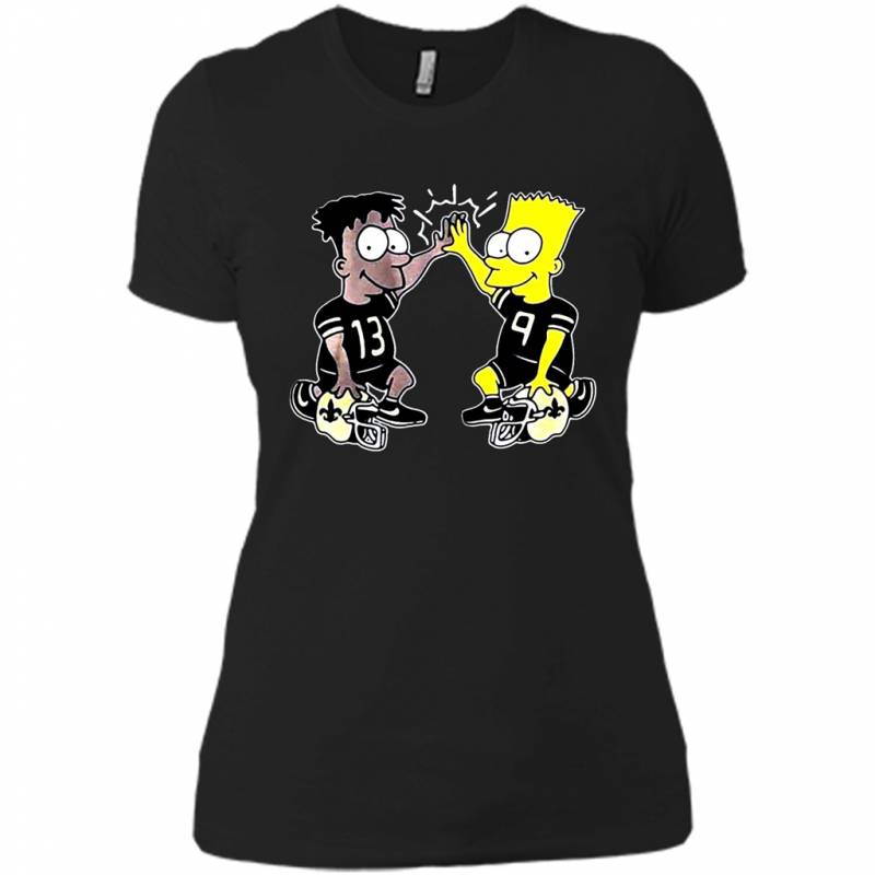 New Orleans Saints Michael Thomas Simpsons Dynamic Duo – Ladies’ Boyfriend T-shirt