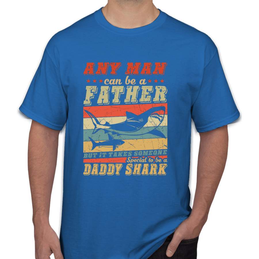 It Takes Someone Special To Be A Daddy Shark Retro Vintage Men T-Shirt