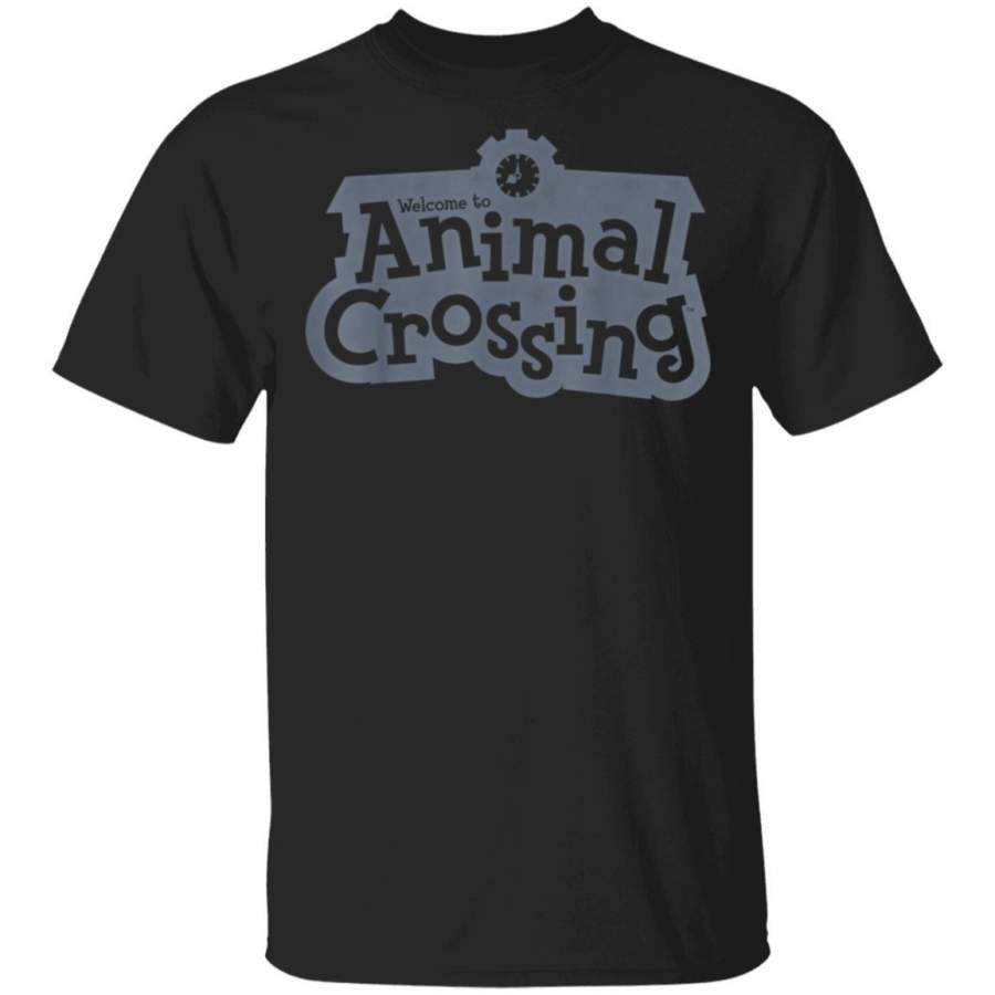 Animal Crossing Welcome Sign Classic Logo Graphic T-Shirt