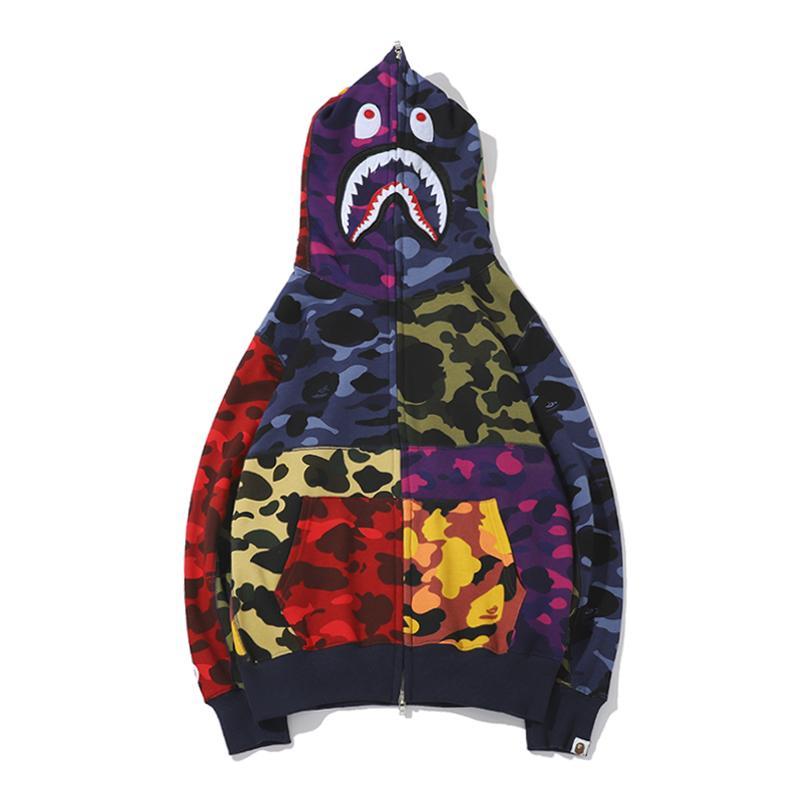 Bape Shark Full Zip Color Hoodie Hdcp6316