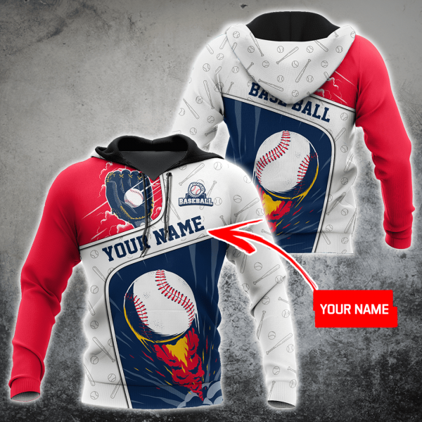 Customize Name Baseball Hoodie For Men And Women