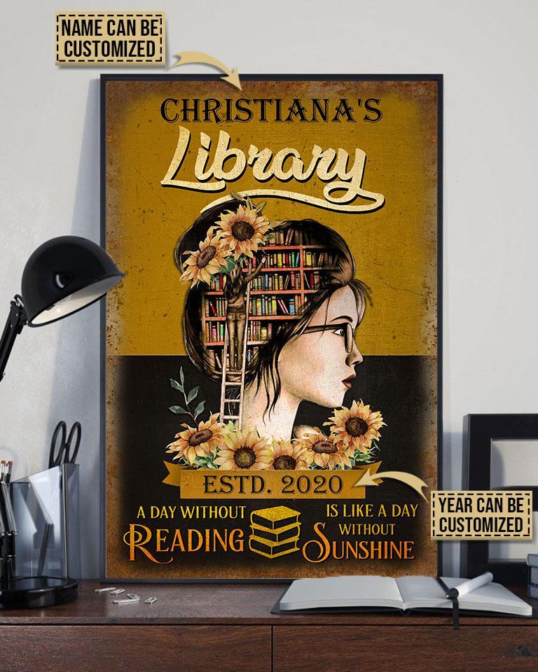 Aeticon Gifts Personalized Reading Library Without Sunshine Canvas Mom Dad Gift Home Decor