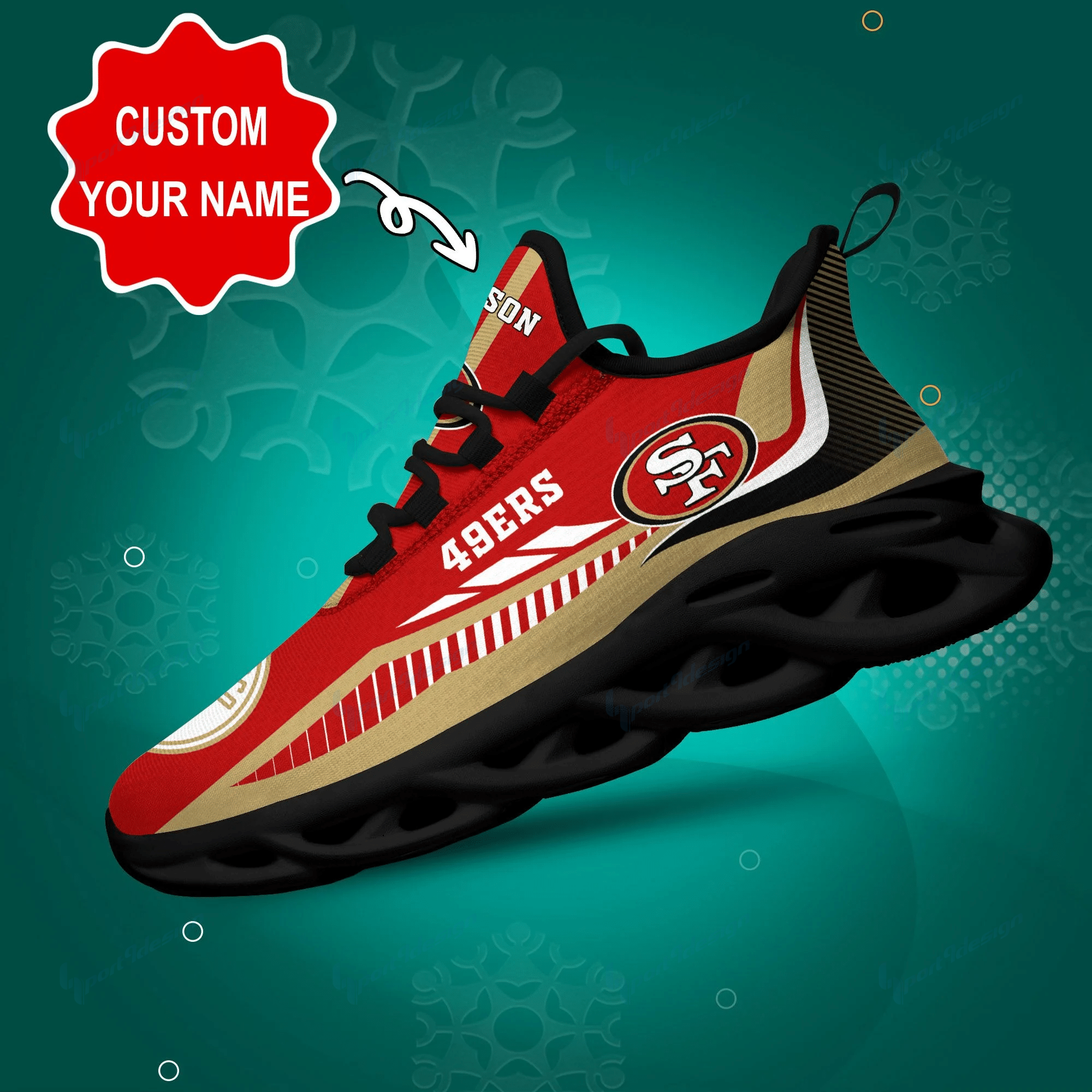 San Francisco 49Ers Yezy Running Sneakers 436