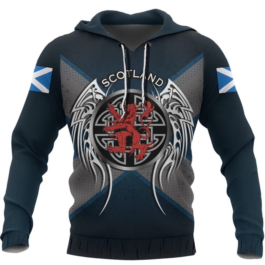 ViticStore™ Scotland flag and Lion Rampant- space dark color- all size 3d all over printed hoodie