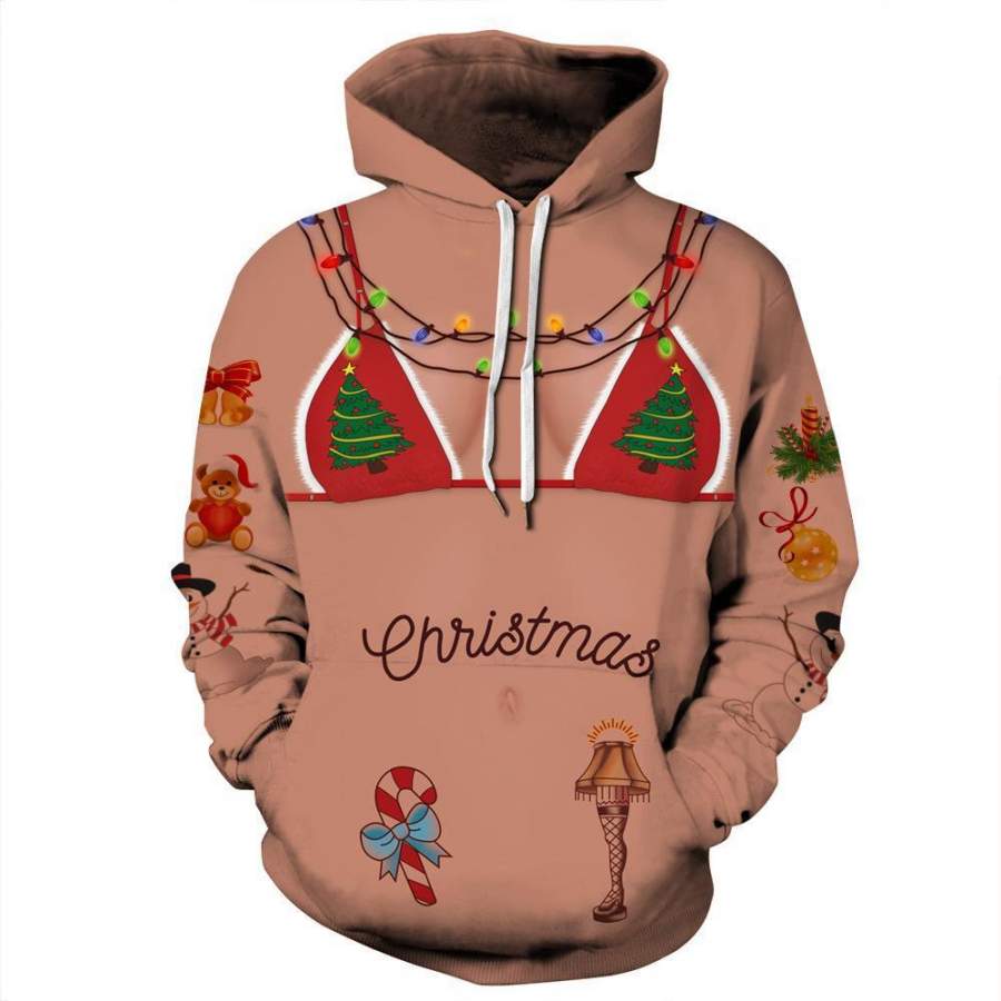 Ugly Christmas Print Unisex Hoodie – 3D All Over Printed – VF70