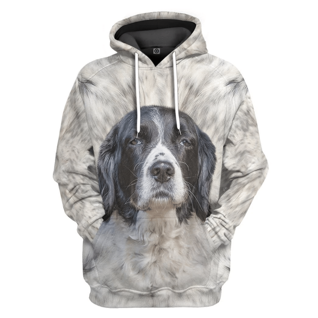 Gearhumans 3D English Springer Spaniel Dog Front And Back Tshirt Hoodie Apparel