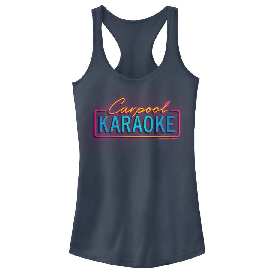 The Late Late Show with James Corden Junior’s Carpool Karaoke Neon Light Print  Racerback Tank