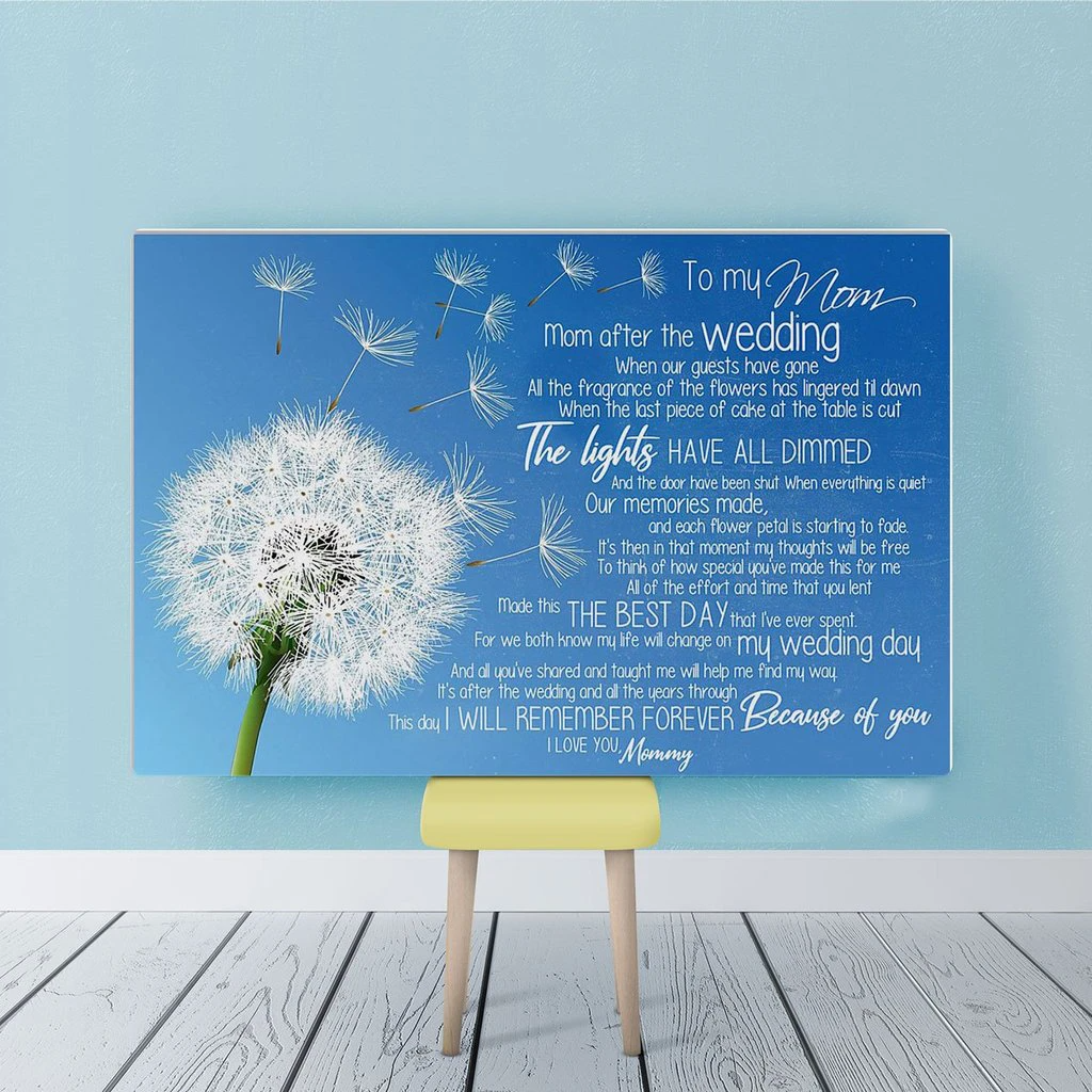 To My Mom Dandelion  – Gift For Mom For Mother’S Day, Best Idea For Home Decor For Family – Matte Canvas Premium Wall Art Canvas