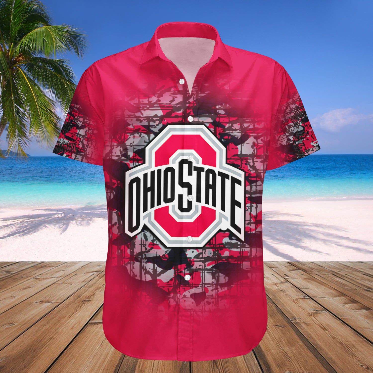 Ohio State Buckeyes Hawaii Shirt Camouflage Vintage – NCCA