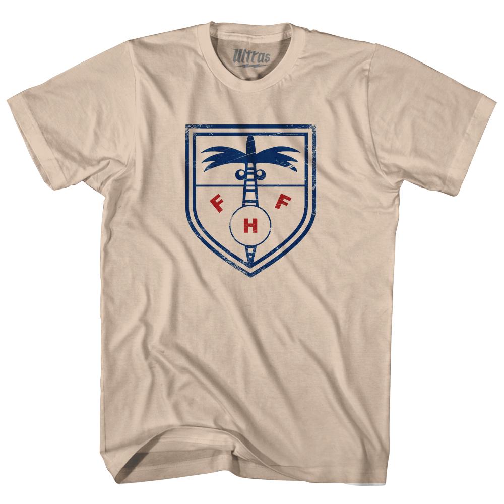 Vintage Haiti Soccer Crest Adult Cotton T-Shirt