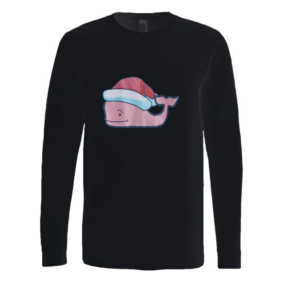 santa whale funny christmas Long Sleeve T-Shirt Tee