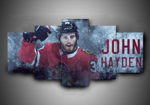 Chicago Blackhawks John Hayden Sport 5 Panel Canvas Art Wall Decor