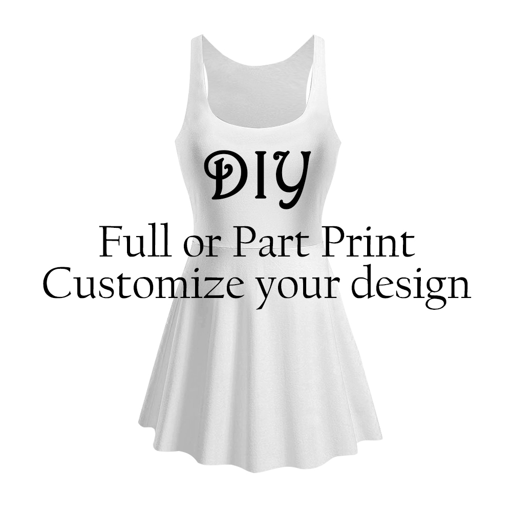 [You’re My secret]DIY Women Customize Summer Dress Short dress3D Print Sexy Elastic Fitness Dresses alx