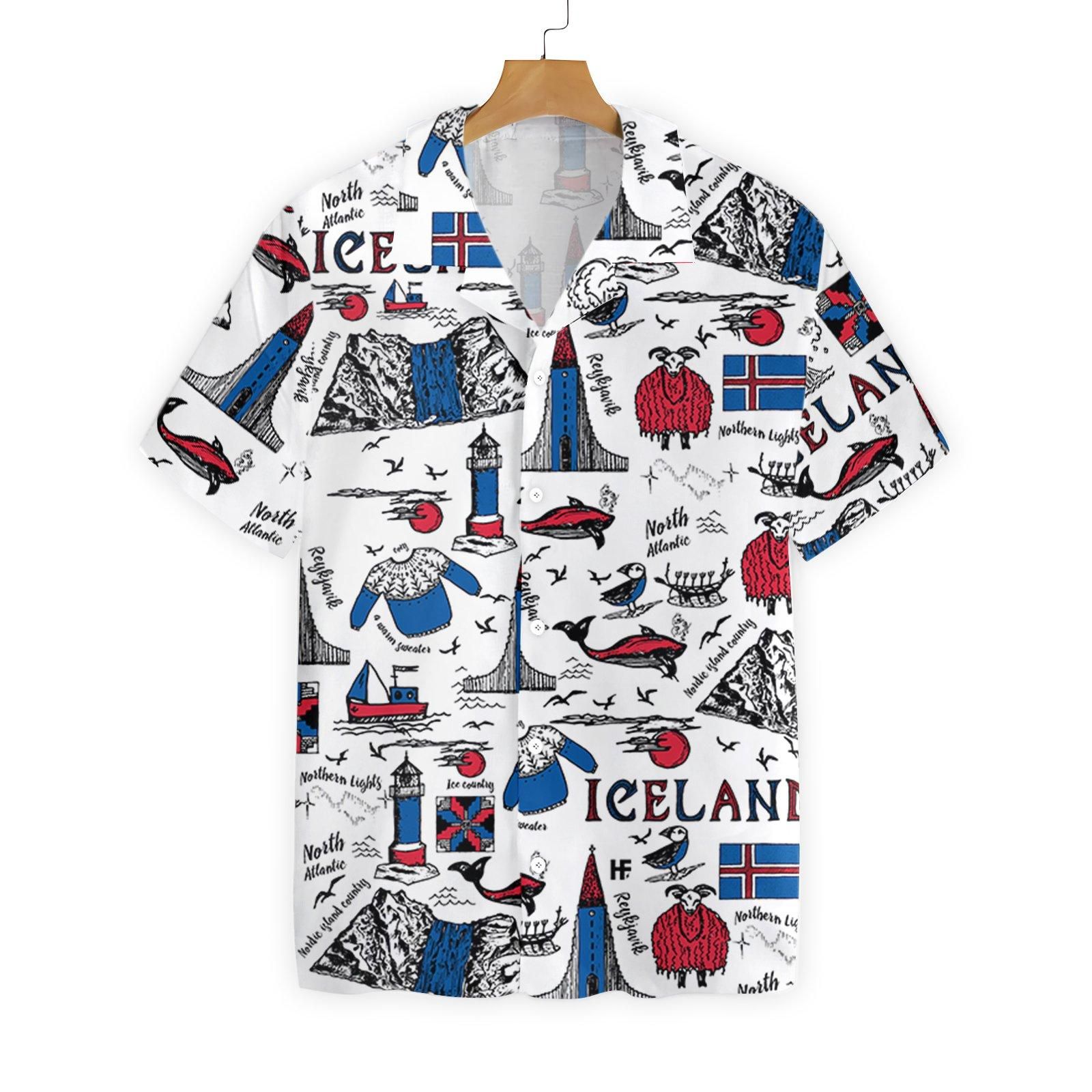 I Love Iceland Doodle 0207 Hawaii Shirt Ha74747