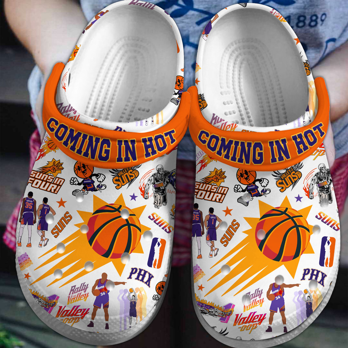 Suns in Four NBA Sport Crocs Crocband Clogs Shoes Comfortable For Men Women and Kids