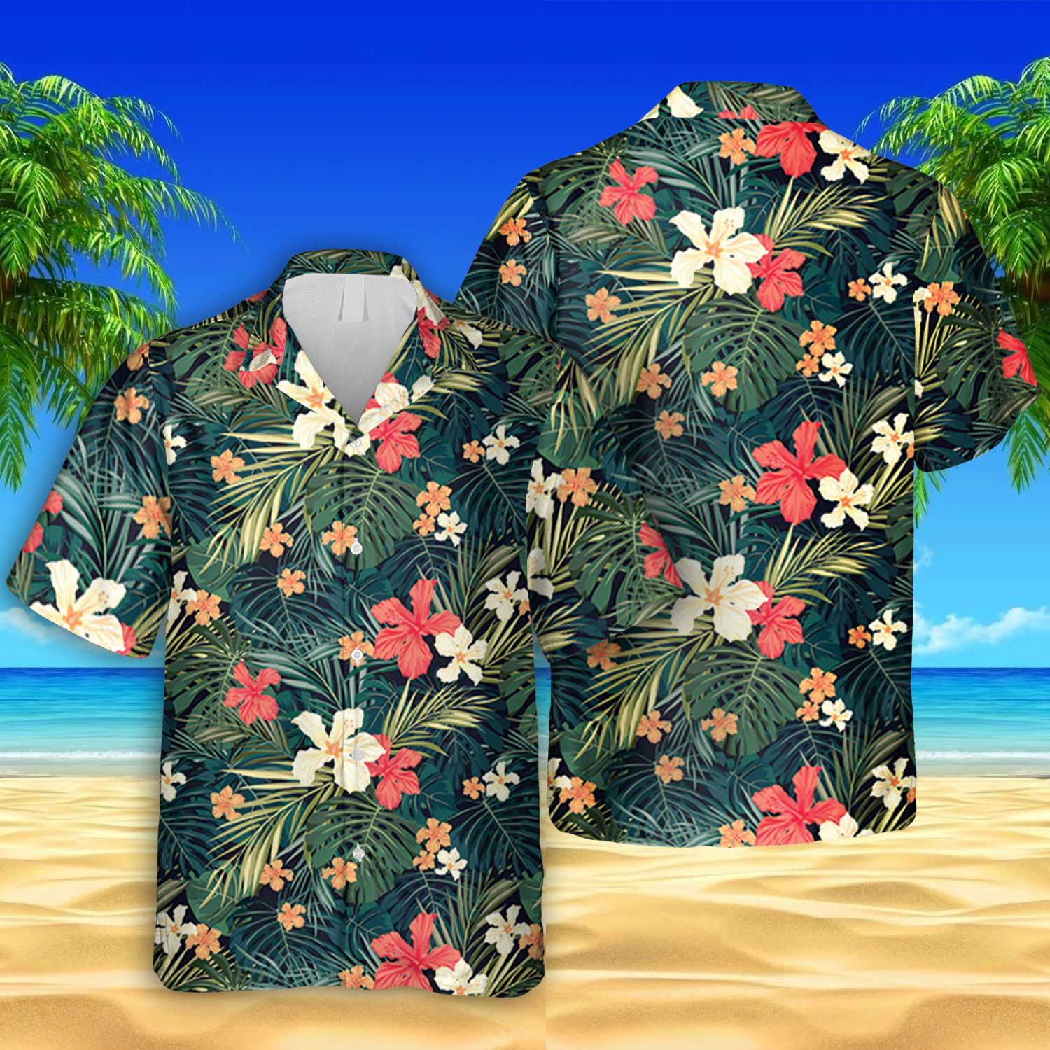 Tropical Flowers And Plants Hawaii Beach Outfit Ha44525