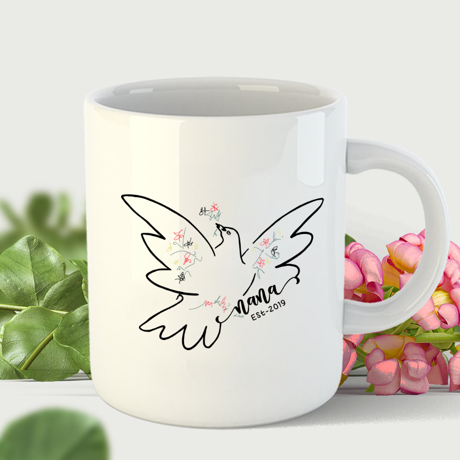 Dove Peace Grandma Nana Est Mug